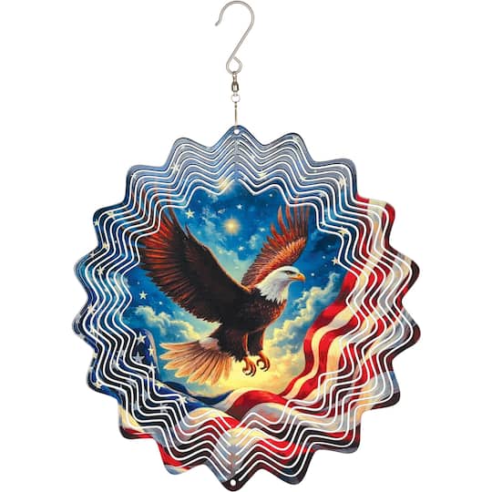 Sunset Vista Designs® 11" Majestic Soaring Eagle Metal Wind Spinner